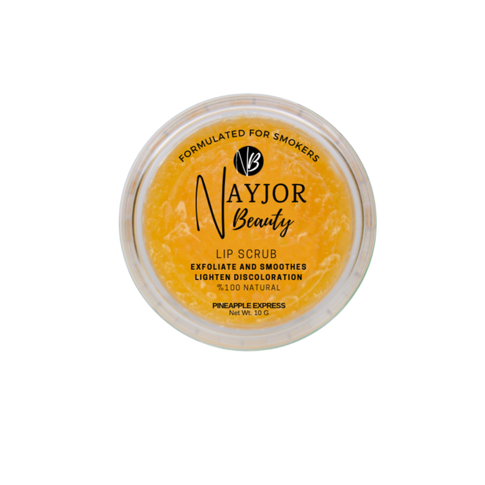 Nayjor Beauty Pineapple Lip Scrub – Exfoliating and hydrating lip care in a 10g jar for smooth, soft lips.